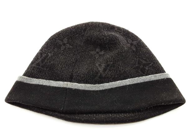 Louis Vuitton Black Logo Wool Beanie Size S Do0825lrxde