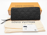 Louis Vuitton Black Empriente Monogram Embossed Leather Zippy Wallet Do0726wxzde