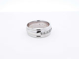 O.99 Cttw Channel-set Diamond & 14k White Gold Band 7.4 Grams Size 8 Fw0425wzxdu