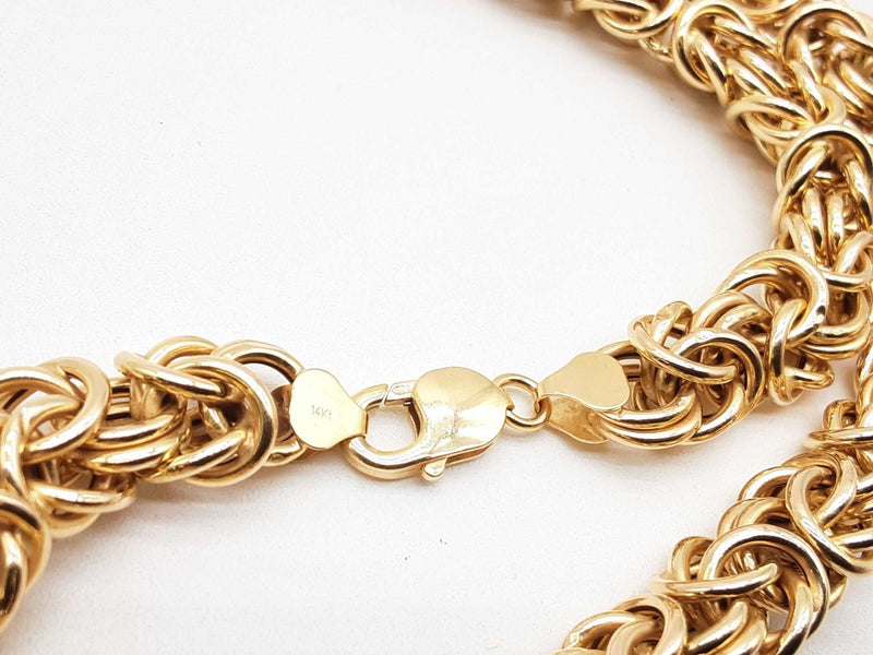 14k Yellow Gold 36.4g 16in 11mm Byzantine Chain Lh1124lrxzde