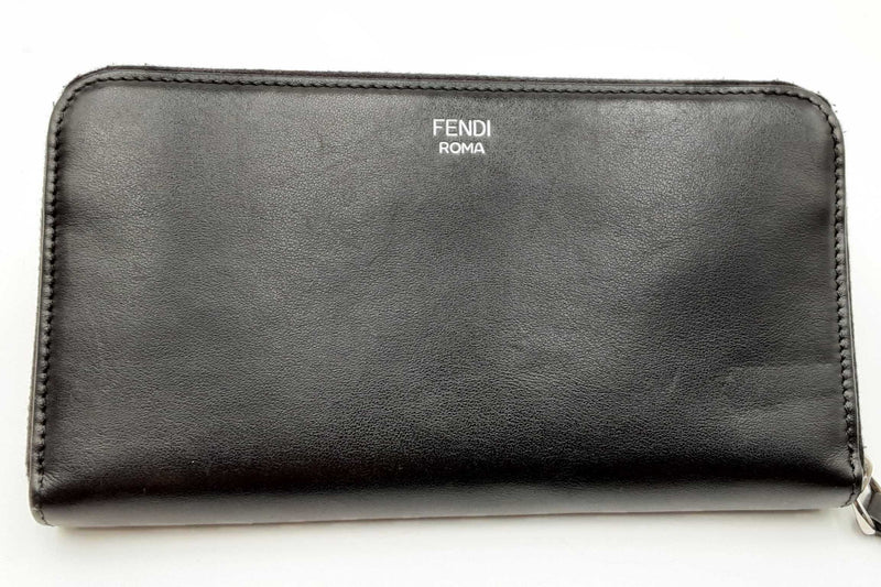 Fendi Hypnoteyes Black Vitello Leather Continental Wallet Eh0924lxzdu