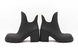 Burberry Marsh Black Rubber Ankle Booties Size Eu 37 Us 7 Fw1025crdu