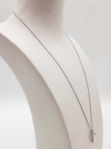 0.40 Cttw Lab Grown Diamonds 0.925 Silver 2.8g Cross Pendant Chain 20 In Do0525iide