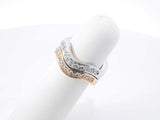 0.36 Cttw Diamond & 18k Gold Stacking Wave Rings 8.8 Gram Size 4.75 Fw00726crzdu