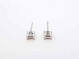 0.50 Cttw Princess-cut Diamond & 14k White Gold Illusion Set Earrings 1.3 Grams Fw0826orxdu