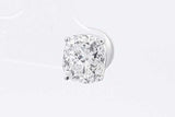 2.62ctw Oval Diamond Stud Screwback Earring 14k White Gold 1.1g Eb1025wiscsa