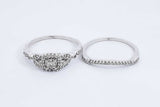 0.07cttw Diamond 10k White Gold Wedding Set 3.5 Grams Size 7.25 Eb0626lcrdu