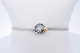 Tiffany & Co. Love Knot Sterling & 18k Yellow Gold Bangle Bracelet 7g Eb0526crde