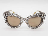 Dolce & Gabbana Dg2134-b-m Metal Frame Crystals Sunglasses Sd0626przde
