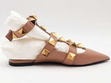 Valentino Roman Stud Ankle Strap Heel Beige Size 38 Aa0626lrzsa
