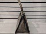 Bottega Veneta Frame Gray Crocodile Top Handle Handbag Vc0926ozxzmia