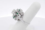 2.8cttw Diamond & Green Gemstone Ring 14k White Gold 9.8g Size 6.5 Eb0526wsxzsa