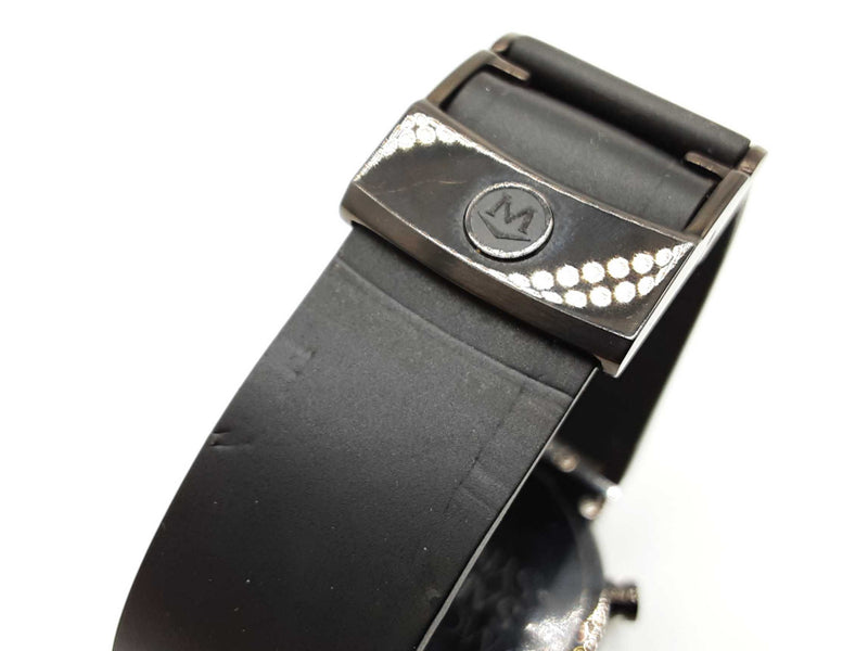 Movado 42 Sapphire Synergy Chronograph Black Dial Steel Quartz Watch Do0725wxzde