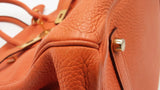 Hermes Birkin 35 Orange Leather Gold Hardware Eb0126rrxzdu