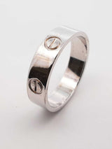 Cartier Classic Love Ring In 18k White Gold 7 Grams Size 60 (Us 9) Fw0326czxdu