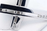 18k White Gold Diamond Cross Pendant Necklace 13.5 Grams 23.5 Inch Eb0226erxde