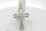 2.36cttw Diamond Cross Pendant In 10k Yellow Gold 7.2 Grams Eb1026ecrsa