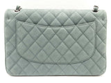 Chanel Jumbo Double Flap Dark Green Caviar Quilted Suede Shoulder Bag Do0125rxzxde