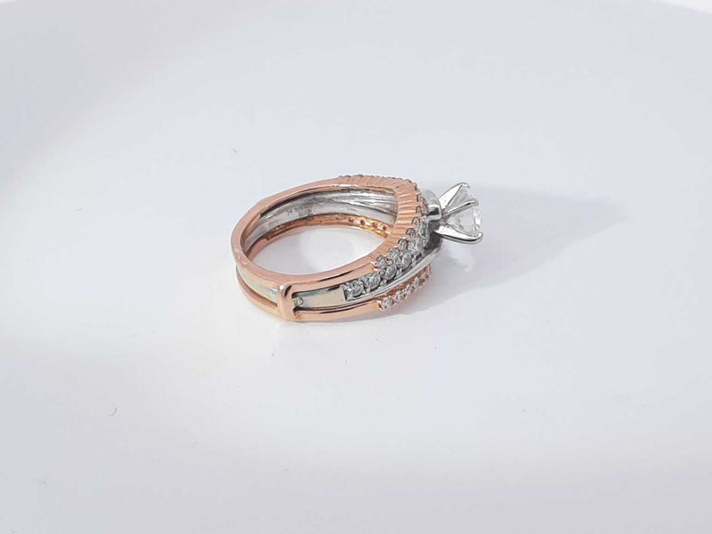 1.85 Cttw Diamond 14k Rose Gold Wedding Ring Size 8 Aa0925oexzsa