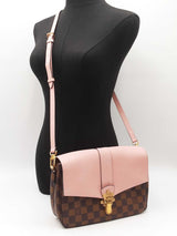 Louis Vuitton Clapton Pm In Damier Ebene Canvas & Magnolia Leather Fw0426pzxdu