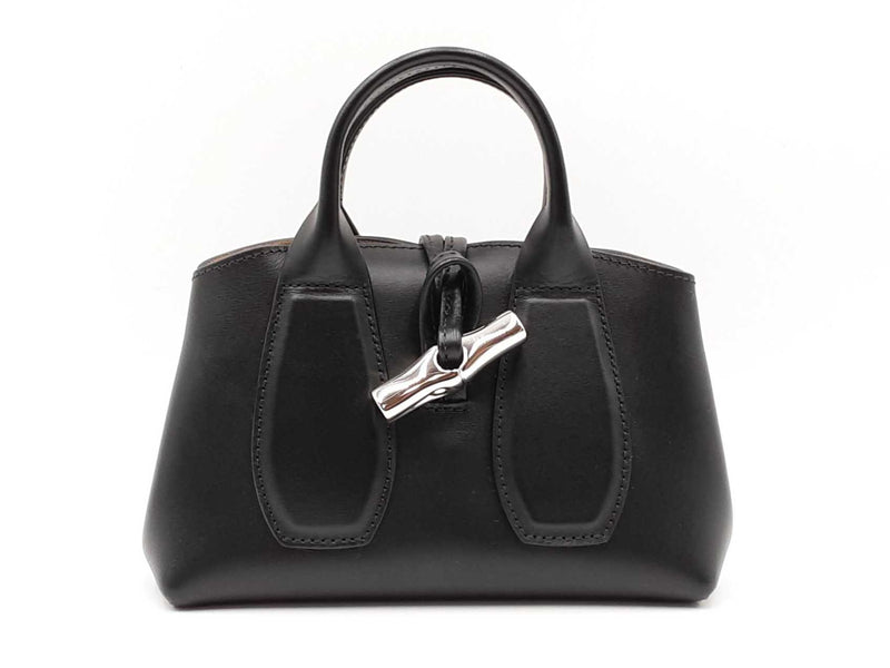 Longchamp Roseau Convertible Black Leather Crossbody Tote Fw0825lrxdu