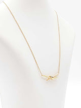 Tiffany & Co. Knot Pendant Necklace In 18k Gold 8.5 Grams 17 Inch Fw0826lxzxdu
