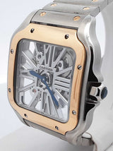 Cartier Santos Skeleton 40mm Large Stainless Steel Manual Watch Fw0426ozxzxdu