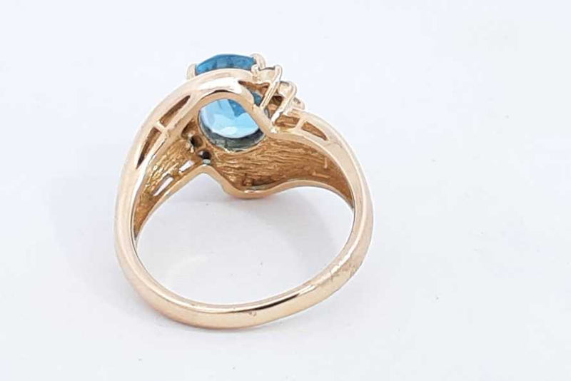 Blue Gemstone Ring In 14k Yellow Gold 5.2 Grams Size 6.5 Eb0824lrxsa