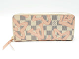 Louis Vuitton Clemence Wallet In Damier Azur Tahitienne Coated Canvas Fw0726lwrdu