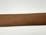 Gucci Blondie Brass Interlocking G Brown Suede Belt Size 70/28 Do0724lxzde