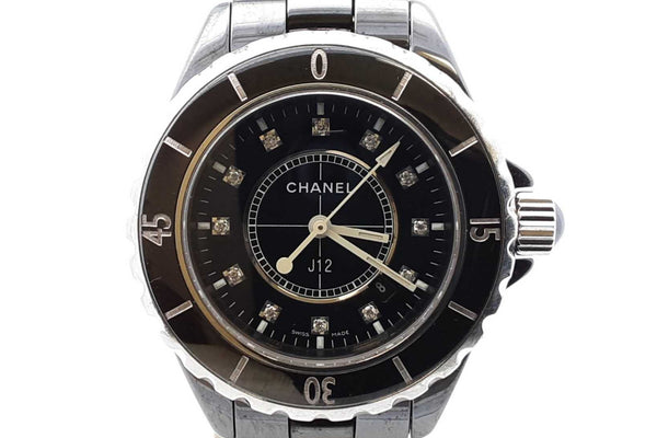 Chanel J12 Black Ceramic & Stainless Steel 33mm Quartz Eb0824oxxzdu