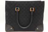 Gucci Gg Monogram Black Canvas Tote Bag Eb0126oxzde