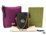 Gucci Gg Marmont 2.0 Mini Bucket Bag In Black Matelasse Leather Fw0226rrzdu