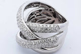 4.0cttw Diamond Ring In 14k White Gold 13 Grams Size 7 Eb0926lrxzde