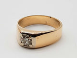 0.50 Carats Natural Diamond 14k Two Tone Gold 8.3g Ring Size 9.5 Do0726ecxde