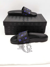 Mcm M Pup Visetos Print Rubber Slides Size 43 Eb0126exsa