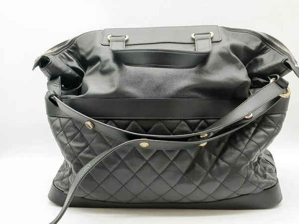 Chanel Quilted Caviar Leather Casual Bowling Bag Lh0623lxzxde