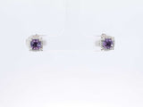 David Yurman Petite Chatelaine 925 & Amethyst Stud Earrings 2.2 Gram Fw0426oordu