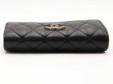 Chanel Leather Flap Wallet Black Aa0926przsa