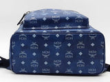 Mcm Monogram Stark Backpack Blue Aa0826wzxsa