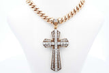 Diamond Cross Pendant & Chain In 10k Yellow Gold 53.5 Grams 24 Inch Eb1024loorsa