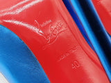 Christian Louboutin So Kate 120 Metallic Blue Heels Size Eu 40 Do0426lrzde