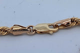 10k Yellow Gold Rope Chain Necklace 4.7 Grams 18 Inch Eb0826wxzde