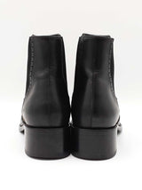 Fendi Stivaleto Boots In Black Leather & Ff Zucca Monogram Canvas Size 10 Fw0726crdu