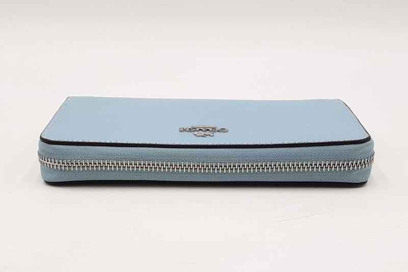 Coach Slim Accordion Zip Powder Blue Wallet Sd0725pzdu