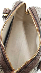 Gucci Ophidia Small Boston Bag In New Gg Monogram Coated Canvas Fw0526izxdu