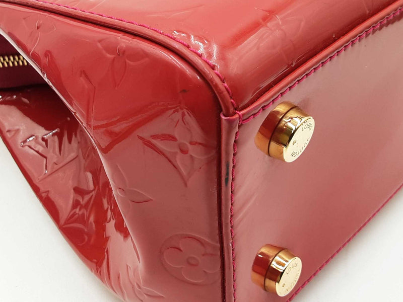 Louis Vuitton Brea Red Monogram Vernis Leather Satchel Fw0325oordu