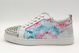 Christian Louboutin Louis Junior Spikes Floral Print Sneakers Sz 41.5 Eb926orxsa