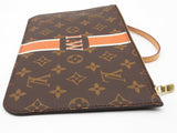 Louis Vuitton Pochette Brown Damier Ebene Orange Stripe Pouch Do0926wrxde