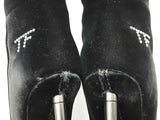 Tom Ford Black Velvet Knee High Boots Size Eu 36 Do0525wxzde